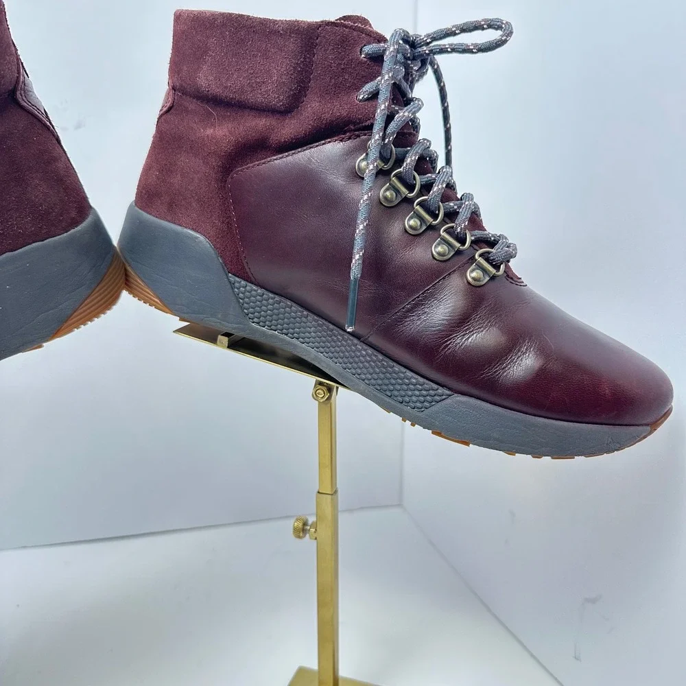 Timberland Kiri Up Waterproof Hiker Boots Burgundy Leather Suede Womens 8.5‎